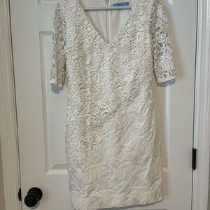 Elegant White Lace Dress